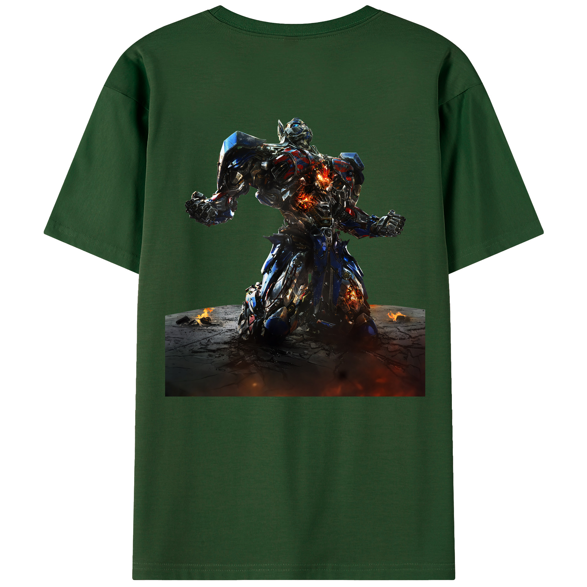 （画像用） Transformers トランスフォーマー 綿100％半袖Tシャツ（背面プリント）